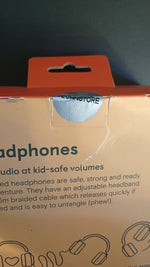 Auriculares con cable Yoto, Fruit Punch, plegables, bolsa de viaje.