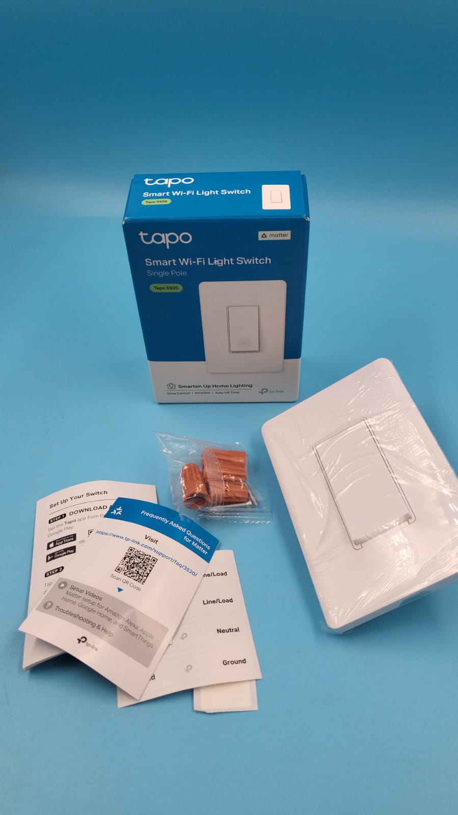 TP-Link Tapo Interruptor de luz inteligente, de un solo polo.