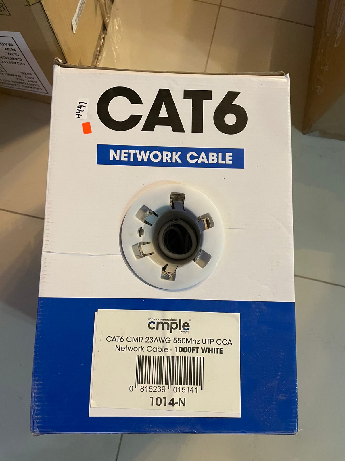 Cable Ethernet LAN de red Cat6 (UTP), 23 AWG, CMR.