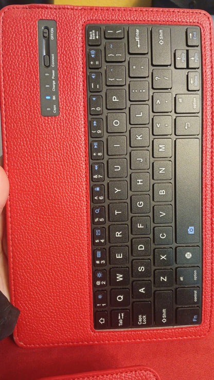 Funda/teclado para Samsung Galaxy Tab A10, T510/T515, piel plegable.