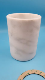 Soporte para utensilios de cocina y enfriador de vino, mármol blanco natural