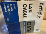 Cable Ethernet LAN de red Cat6 (UTP), 23 AWG, CMR.