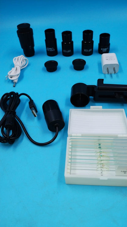 Microscopio 1000x 400x, Compuesto Binocular (TRI) para Adultos Profesional.