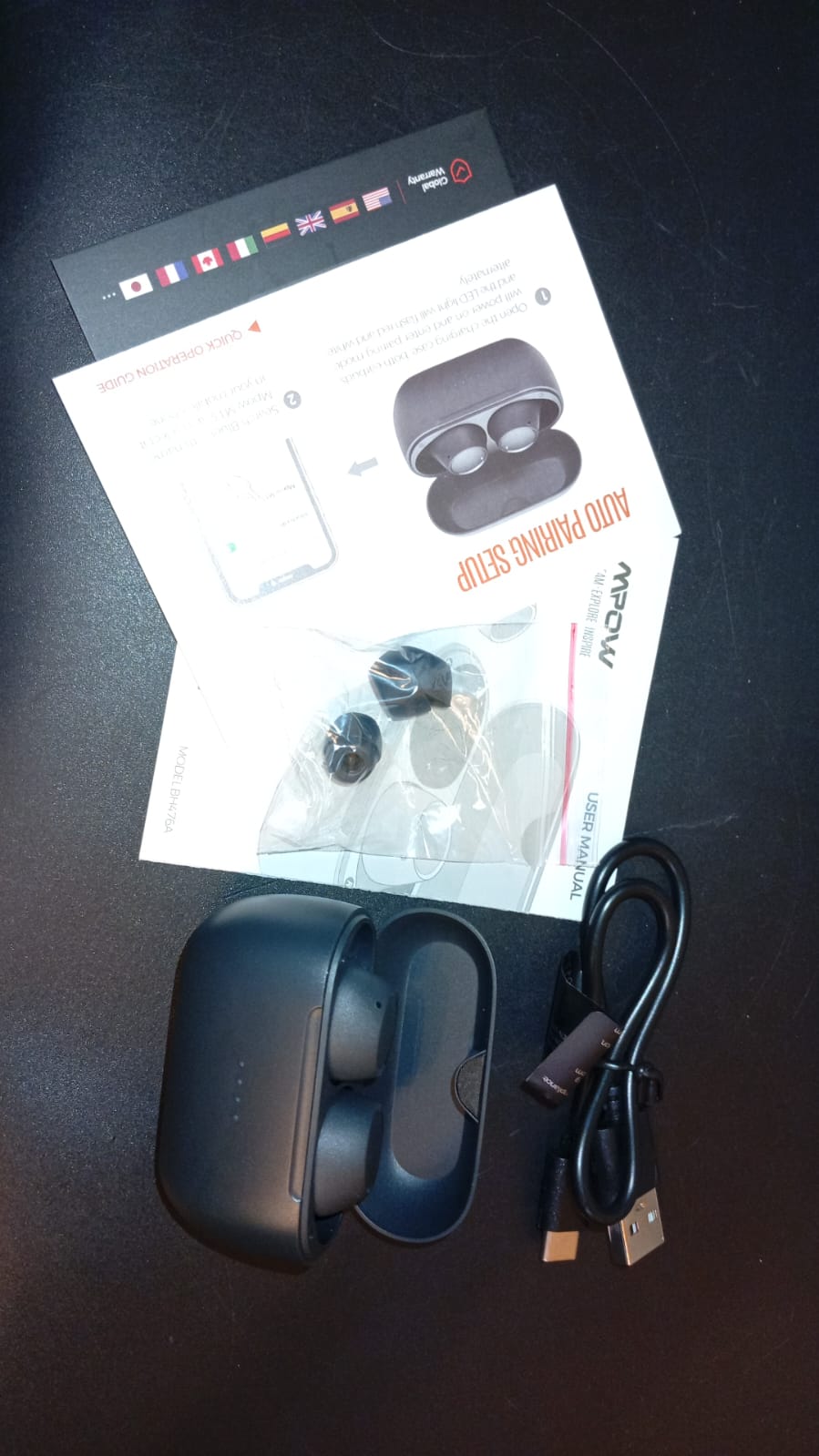 Auriculares inalámbricos, M-Pow M13 con Bluetooth, impermeables.