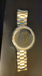 Funda y correas para reloj de acero inoxidable, ajustable, 44mm.
