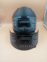GLX Casco compacto, ligero, cara completa, visera extra tintada. Talla L