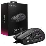 Mouse Gamer EVGA X15 MMO 16000 DPI 20 Botones RGB