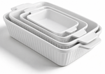 Cazuelas Para Horno FOBENTA 4 Pzs Rectangulares Cerámica DETALLE