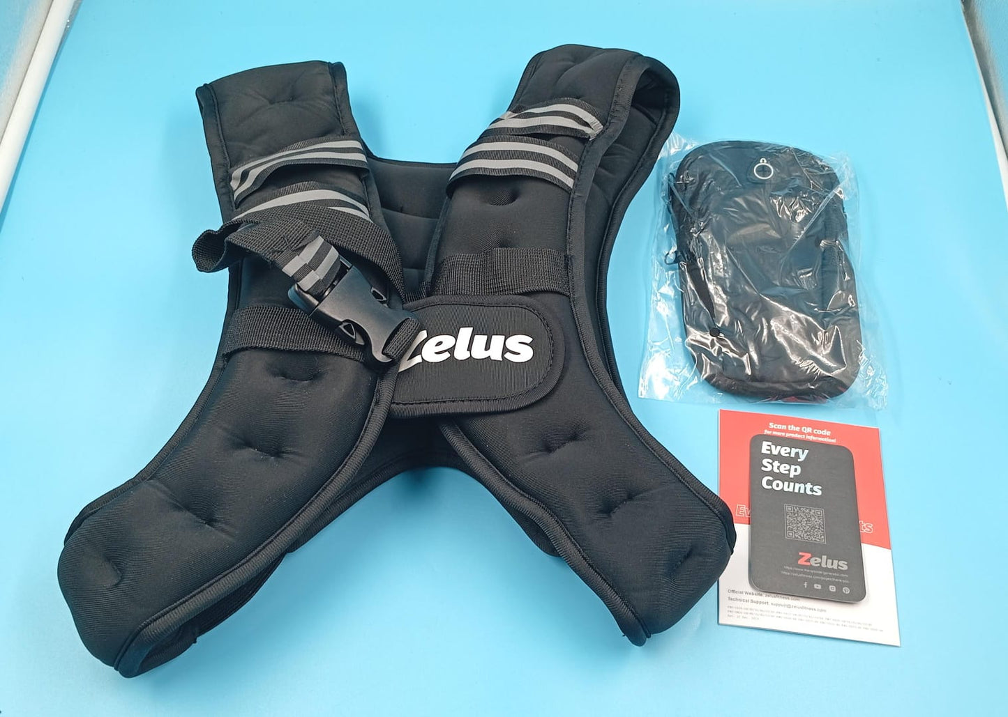 ZELUS Chaleco con peso, 12LB, (5.85KG), con lineas reflectantes.