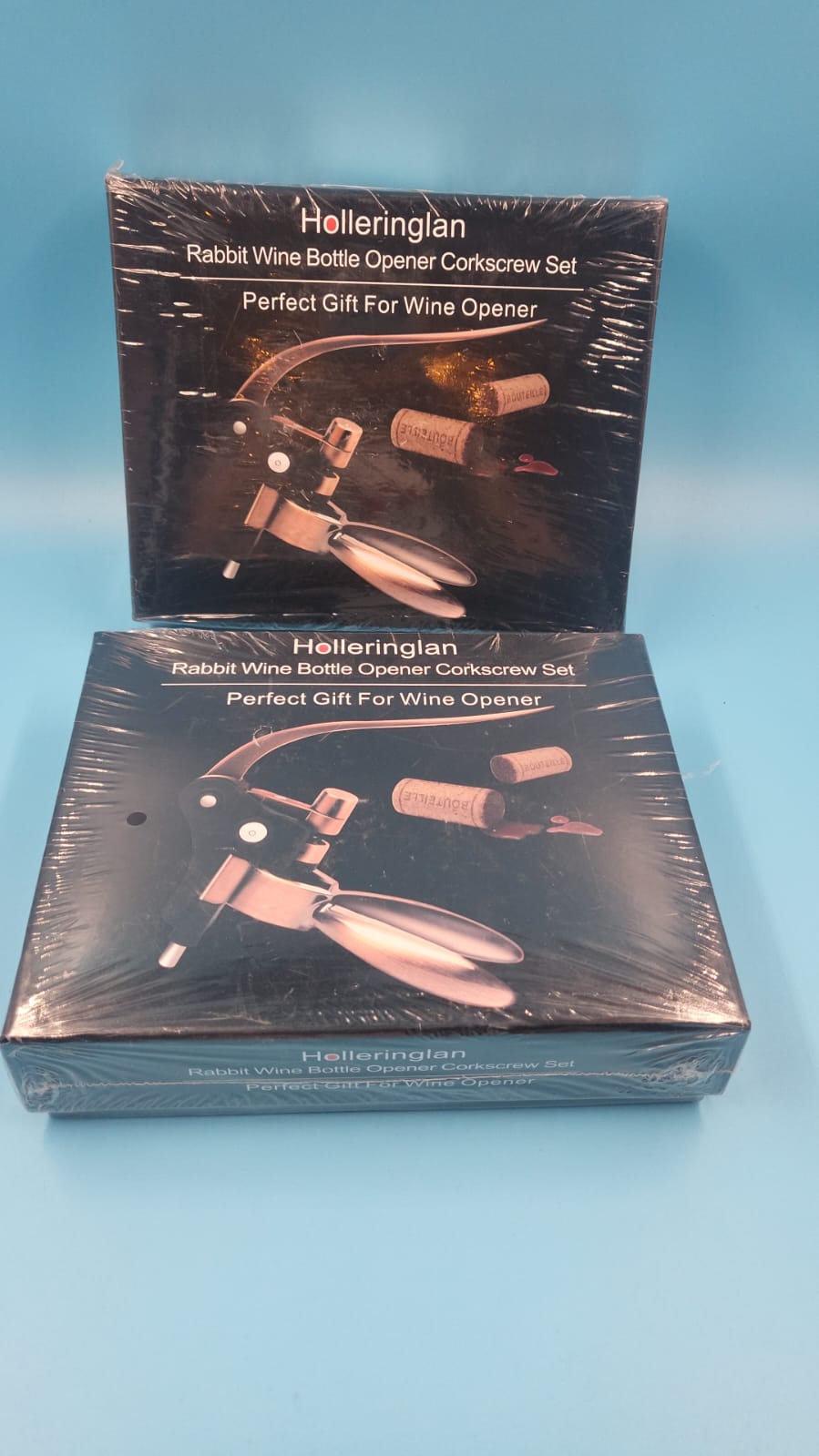 Kit de abridor de botellas de  vino con cortador de aluminio, y acc.