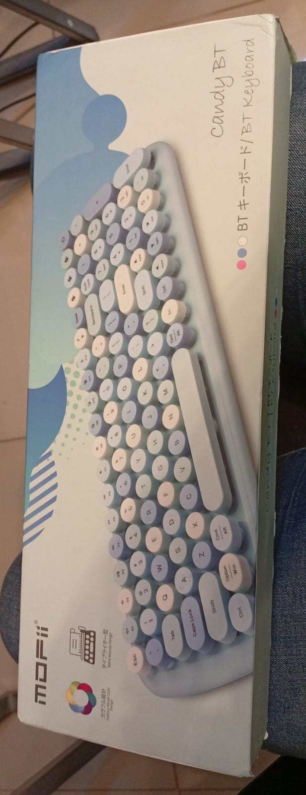 MOFII Teclado Bluetooth inalámbrico, p/iPhone, iPad, Android, Windows, MAC.