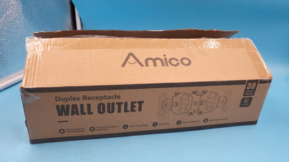 Contacto Eléctrico Amico 15A NEMA 5-15R 125V Dúplex, Paquete 30