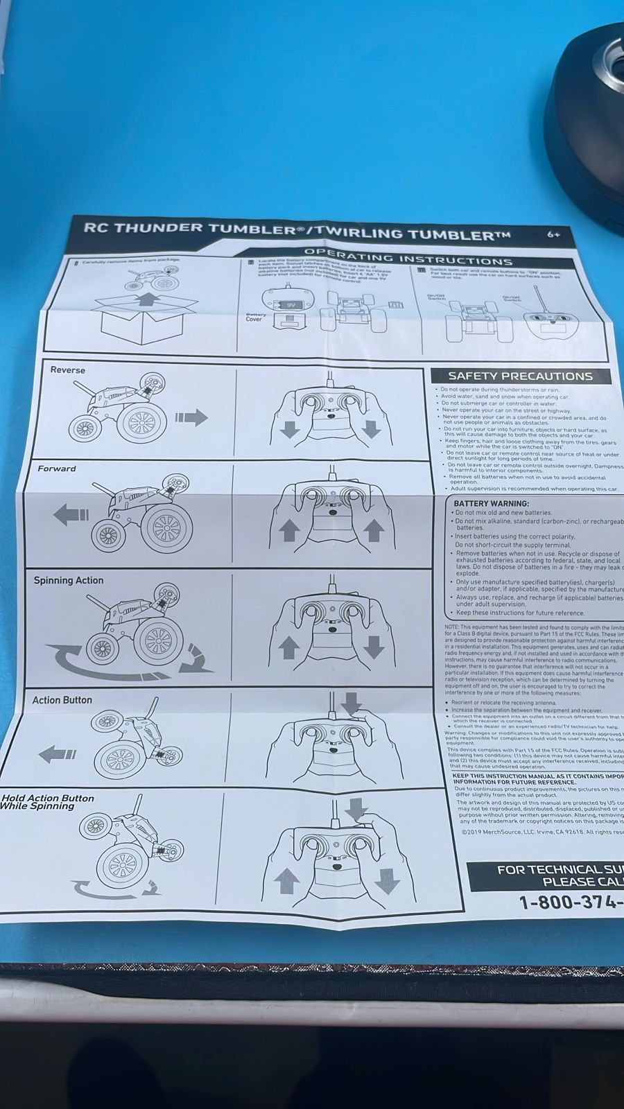 Thunder Tumbler Race Monster Truck,giro de 360 grados.