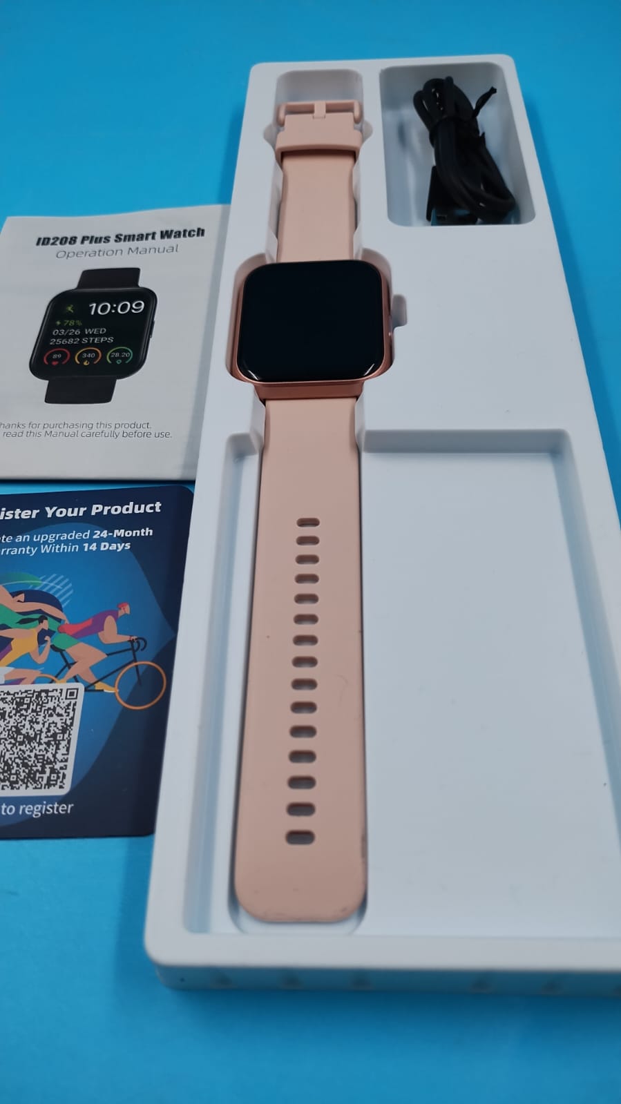 Reloj inteligente fitness con pantalla táctil impermeable