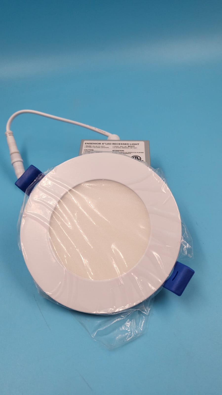 Luces LED empotrables de techo 4" 6000K, 12 PACK ultra finas. Ensenior