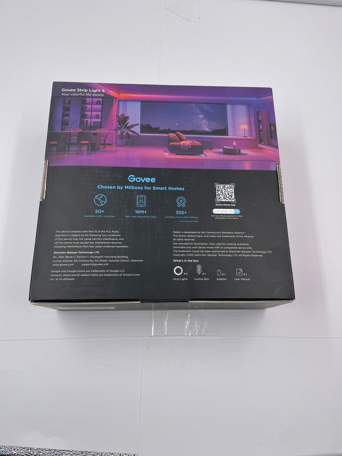 Govee 49.2ft Wi-Fi RGBICW Tira de Luz LED H612D Inteligente Alexa Nuevo.