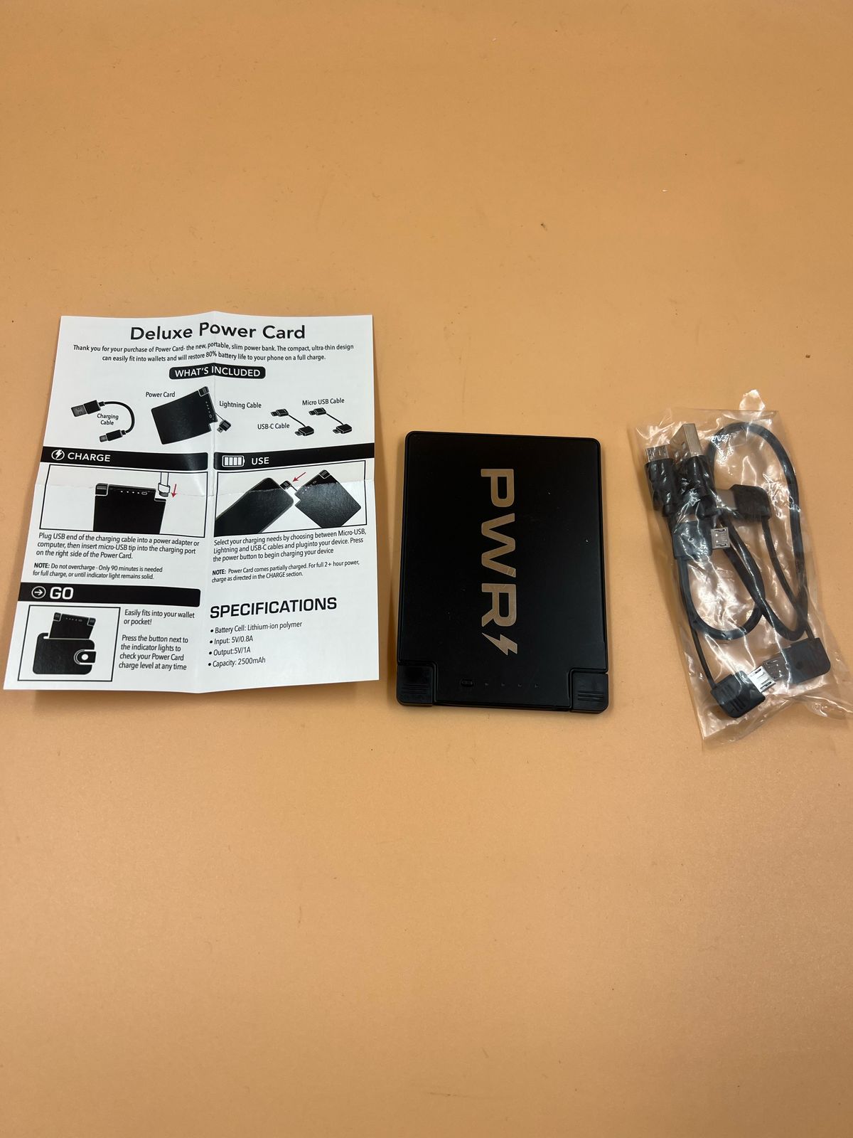 Cargador portatil ultrafino para apple/android (USADO)