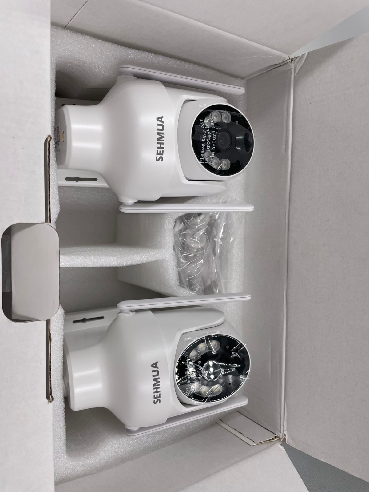 SEHMUA Cámaras de seguridad solar 2K inalámbricas para exteriores.