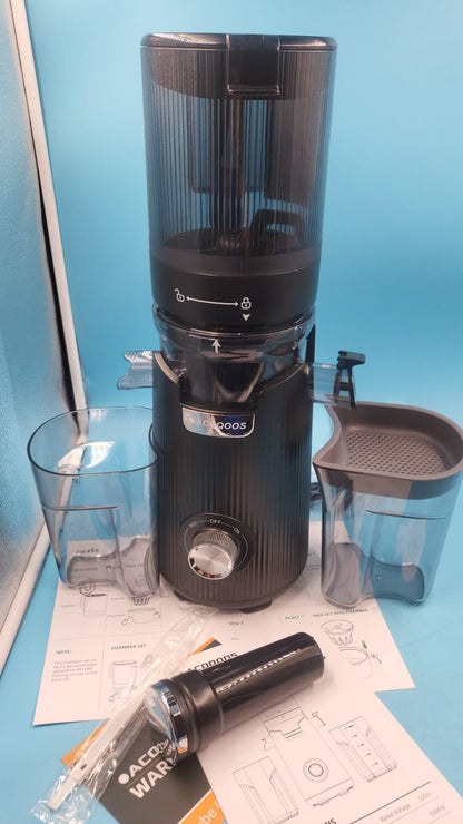ACOQOOS Extractor Prensado Frio 1.8L Boca Ancha 13.5cm