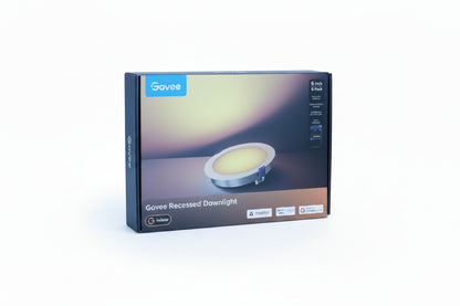 luminación empotrable Govee Smart, 6" LED RGBWW, Wi-Fi y Bluetooth.