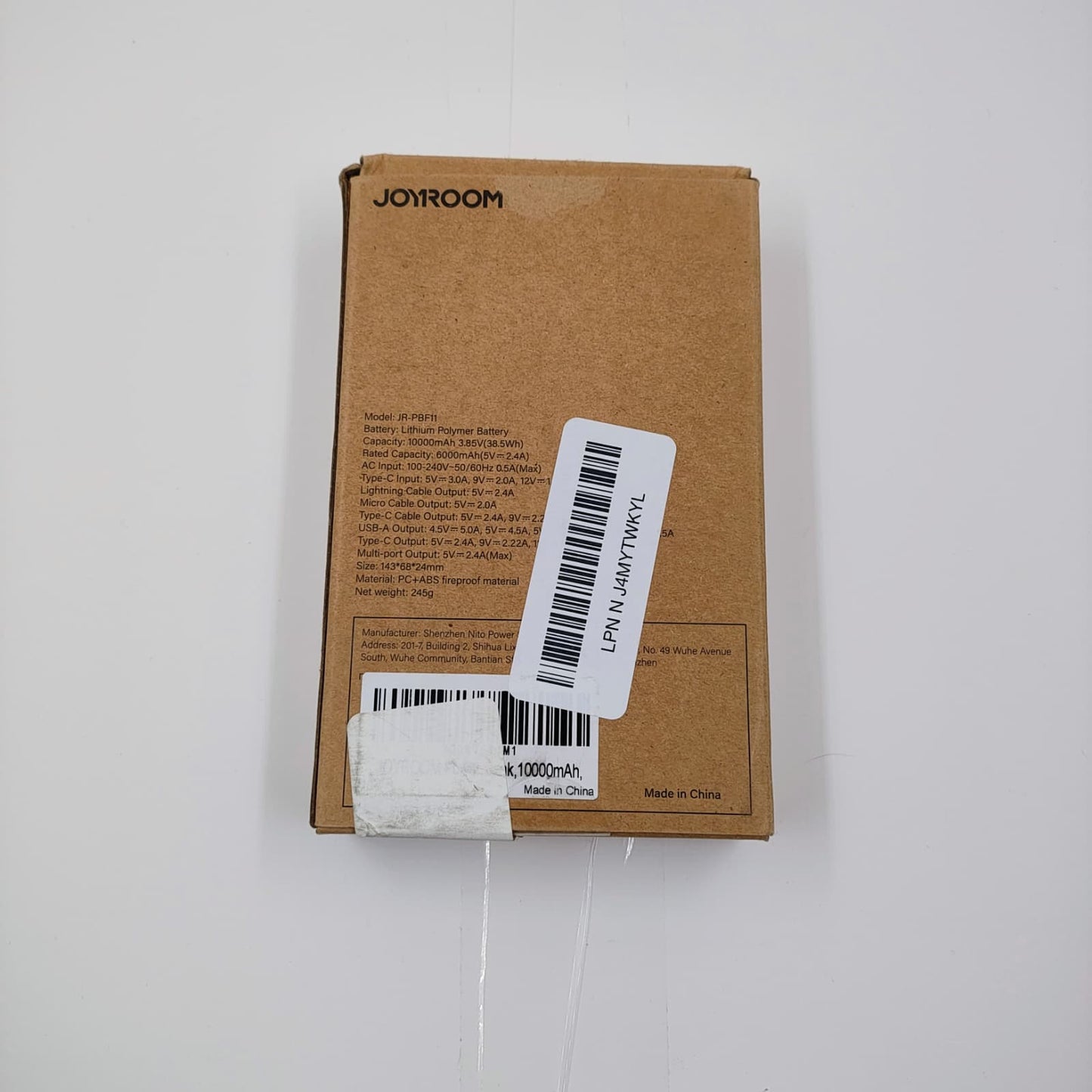 Cargador portátil de 10000 mAh (3 cables) JOYROOM