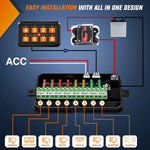 Panel de interruptores Nilight de 8 vías (USADO)