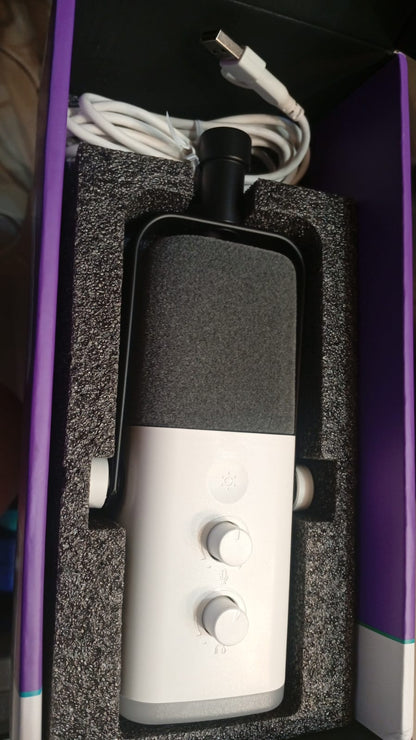 Micrófono Fifine AM8, para Streaming-Podcast, XLR/USB, para PC-RGB