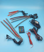 Juego de 10 tiras de luz LED, HYBKLER, con control remoto.(USADO).