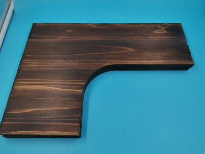 Esquinero Flotante 4 Piezas Madera Oscura con Soportes