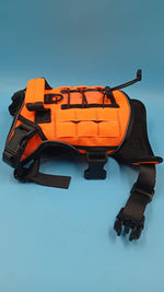 Arnés táctico Wingoin naranja, para perros medianos, reflectante ajustable