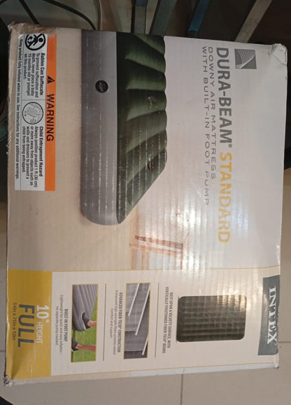 Colchón Intex Dura-Beam Standard 10" Alto, Matrimonial, Bomba de pie.