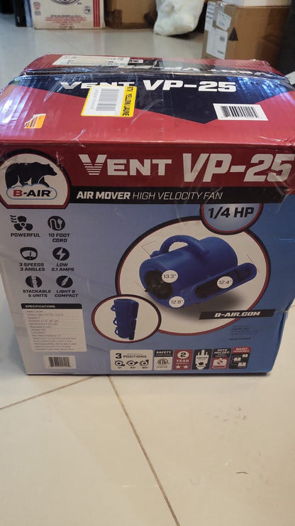 Secador Ventilador Industrial B-Air VP-25 Air Mover 1/4HP 900CFM