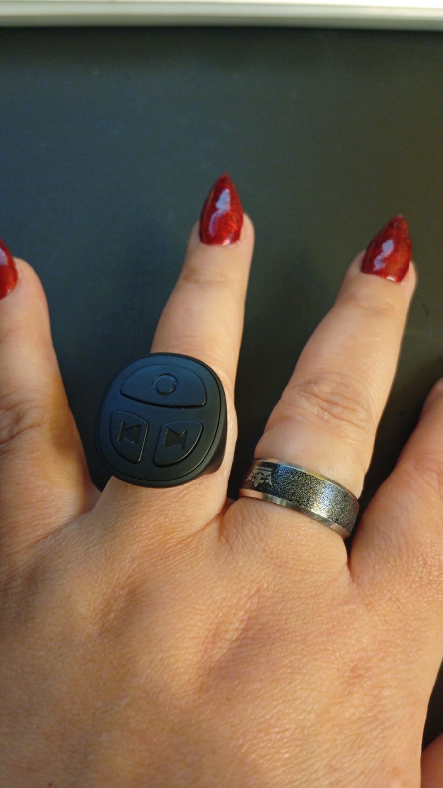 Anillo de desplazamiento para TikTok, control remoto de cámara Bluetooth.