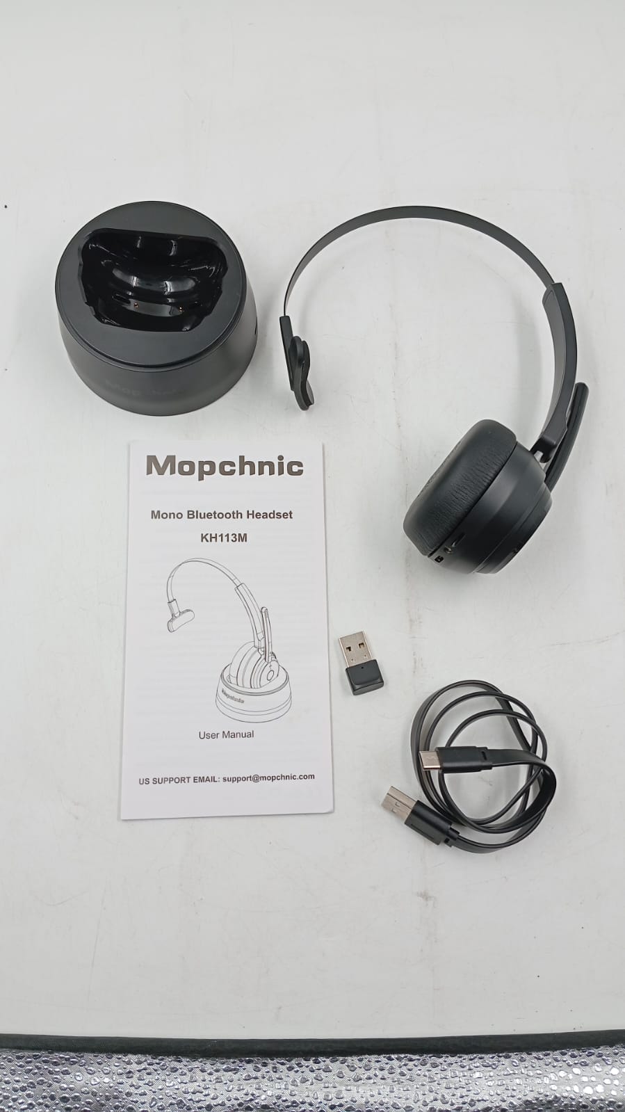 Mopchnic Auriculares Bluetooth, inalámbricos, con micrófono.