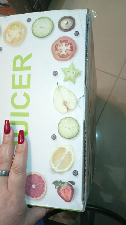 Extractor para jugos de 600 W, centrífugo para frutas y verduras.