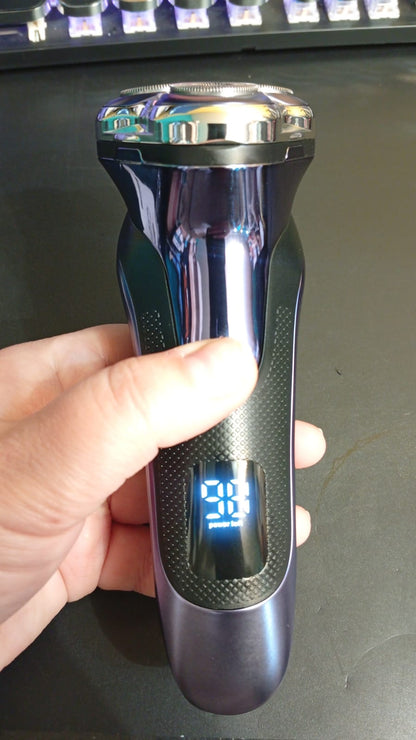Afeitadora eléctrica para hombres, recargable, con recortadora.