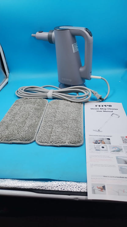Limpiador de vapor Feppo, Mopa limpiadora desmontable, 10 accesorios.