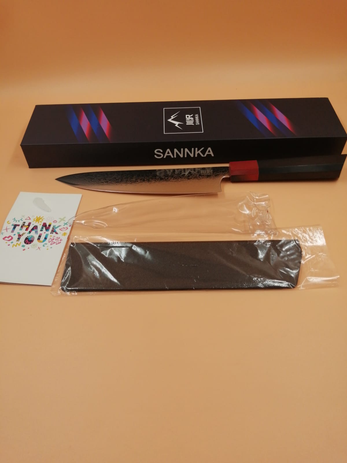 SANNKA Cuchillo japonés de chef 67 capas