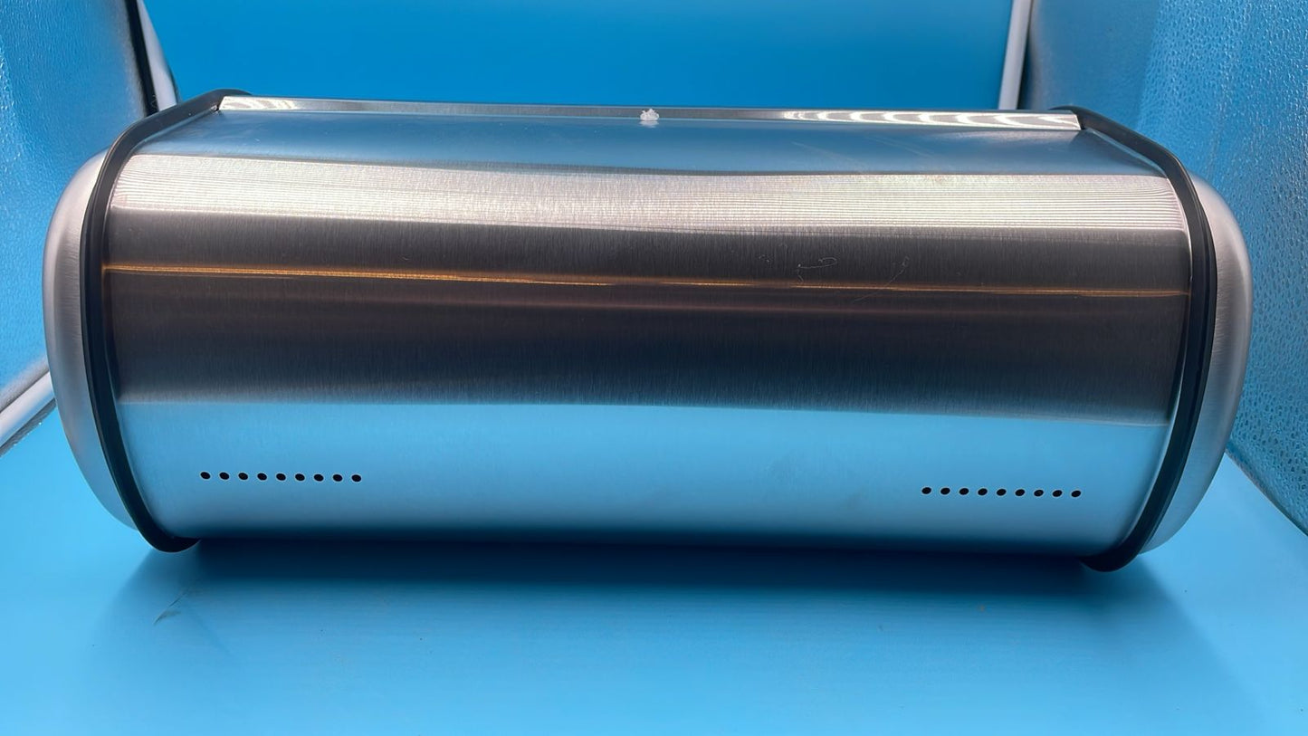 Oggi Roll Caja de acero inoxidable, plateado, para pan. (DETALLE).