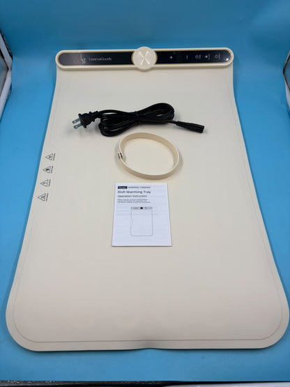 Alfombrilla Calentadora de Alimentos Blanco Crema Grande