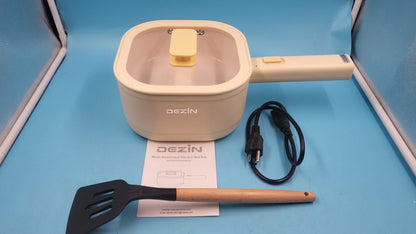 Dezin Olla Caliente Antiadherente Eléctrica de 2L 800W de Rápida Cocción