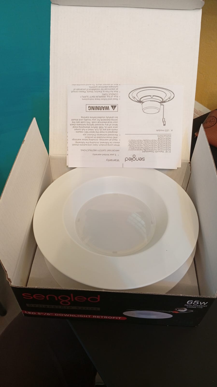 Luces empotrables, downlight led Sengled 5/6", 65W.