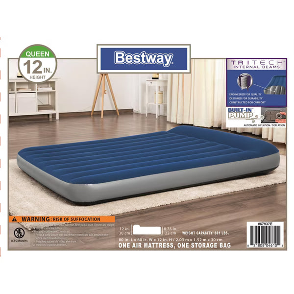 Colchón Inflable Queen Bestway Con Bomba Integrada
