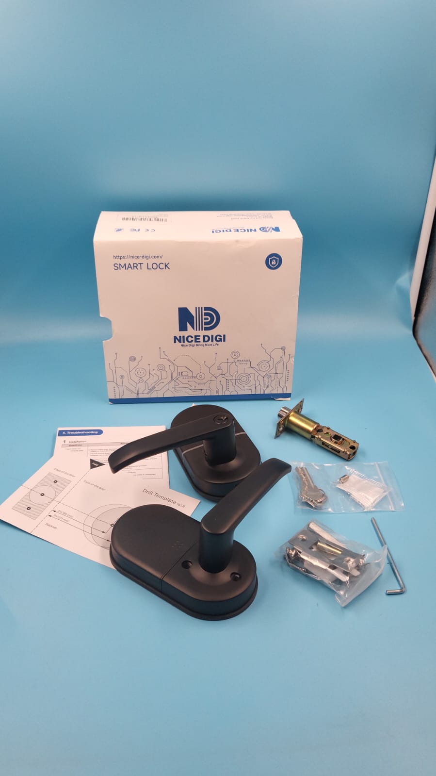 Cerradura digital de entrada sin llave para puerta delantera/interior, NICE DIGI