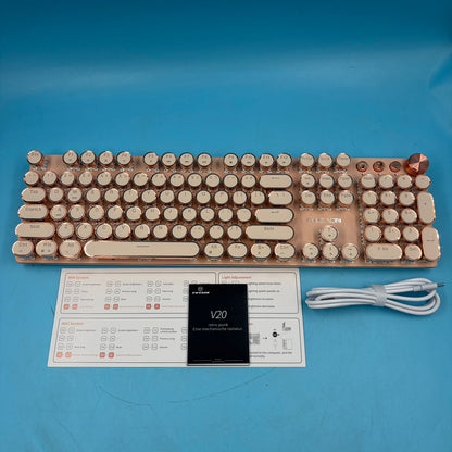 Teclado EWEADN V20 Mecánico Inalámbrico Retro RGB