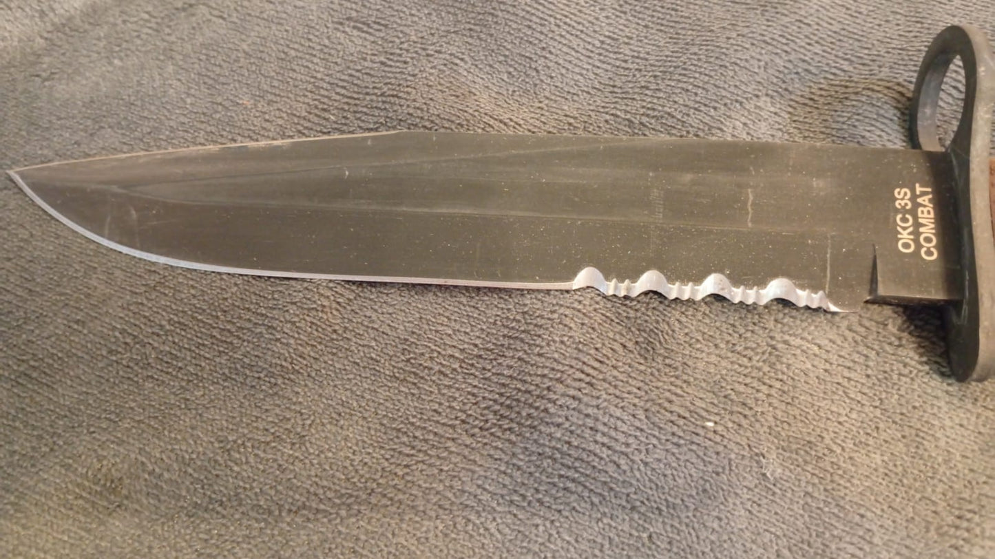 Cuchillo de supervivencia, Ontario OKC3S, bayoneta marina.(DETALLE)