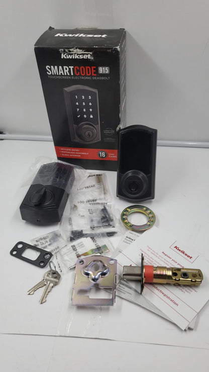 Cerradura con pantalla táctil y con seguridad electrónica Kwikset Smartcode 915