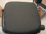 Silla de piso CoVibrant ergonómica plegable respaldo de malla, posabrazos