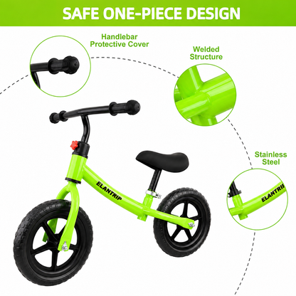 Bicicleta De Equilibrio Elantrip Sin Pedales Ajustable 1 A 3 Años