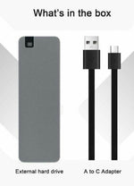 Disco duro portátil 1 TB con puerto USB 3.0 tipo C, (USADO)
